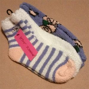 3 Pack Betsey Johnson Fuzzy Socks